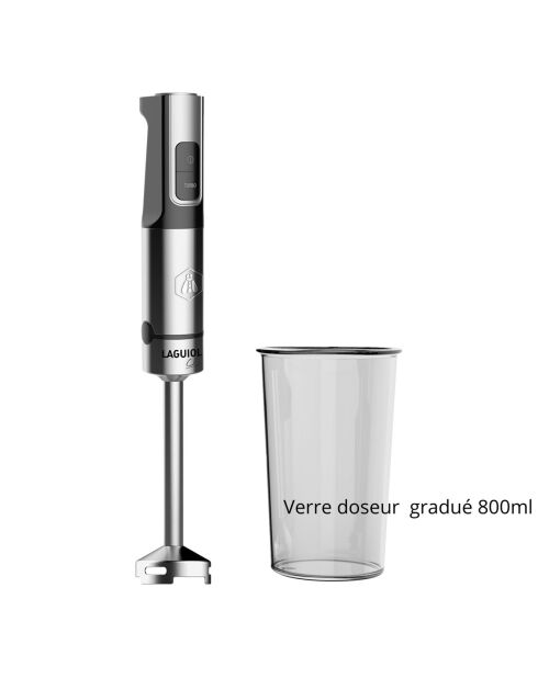 Frullatore a immersione in acciaio inossidabile/nero da 1200 W - 800 ml