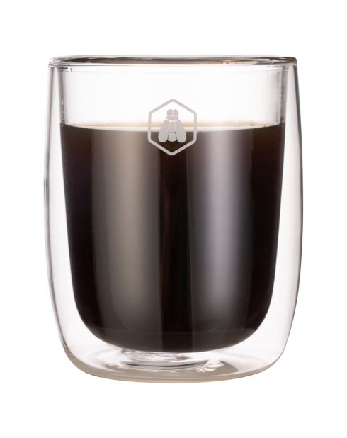 4 Tasses à Espresso transparentes - 100ml