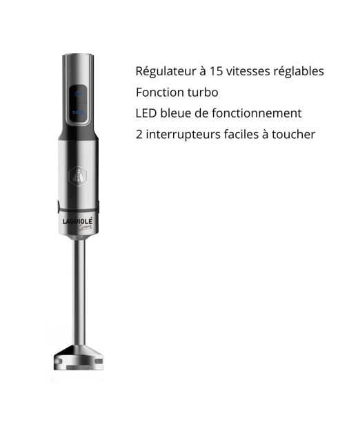 Frullatore a immersione in acciaio inossidabile/nero da 1200 W - 1500 ML