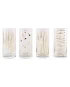 4 Verres en Cristal transparents -  D.16 cm