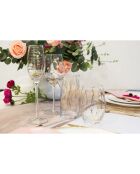 4 Flûtes à champagne en Cristal transparentes -  D.16 cm
