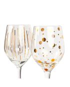 4 Verres à pied en Cristal transparents - D.18 cm