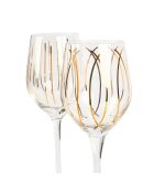 4 Verres à pied en Cristal transparents - D.18 cm