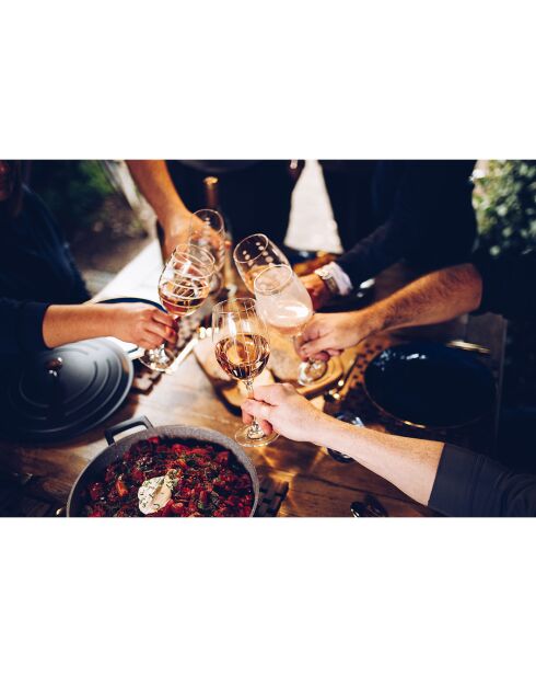 4 Verres À Vin Blanc en Cristal transparents -  D.18.5 cm
