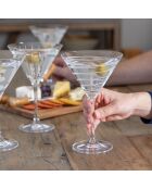 4 Verres À Martini en Cristal transparents -  D.25 cm