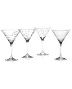 4 Verres À Martini en Cristal transparents -  D.25 cm
