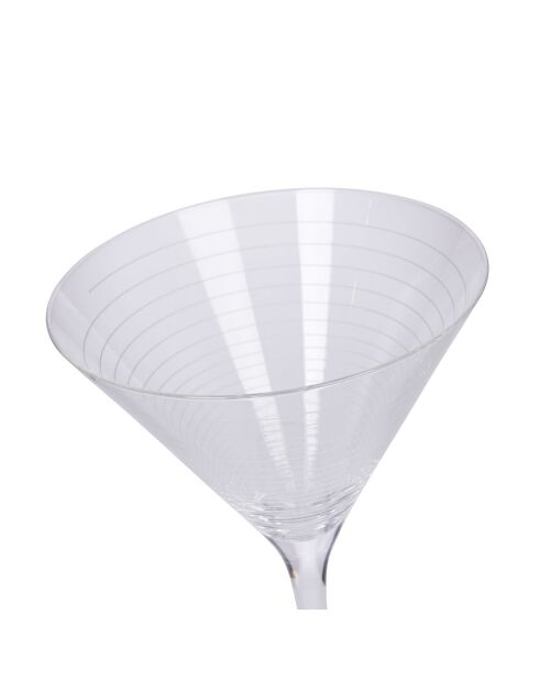 4 Verres À Martini en Cristal transparents -  D.25 cm
