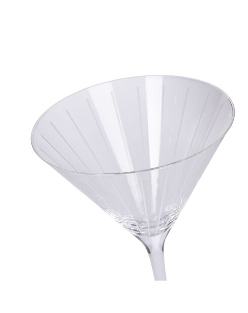 4 Verres À Martini en Cristal transparents -  D.25 cm