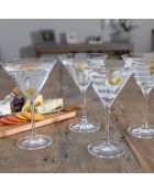 4 Verres À Martini en Cristal transparents -  D.25 cm