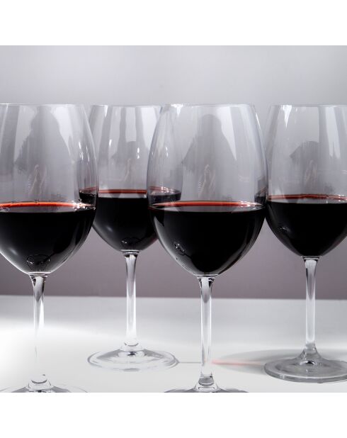 4 Verres à vin en Cristal transparents -  D.23 cm