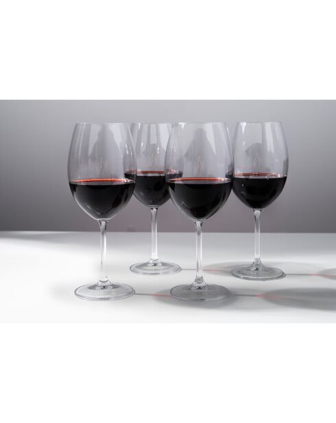 4 Verres à vin en Cristal transparents -  D.23 cm