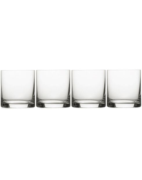 4 Verres à Whisky en Cristal transparents -  D.8 cm