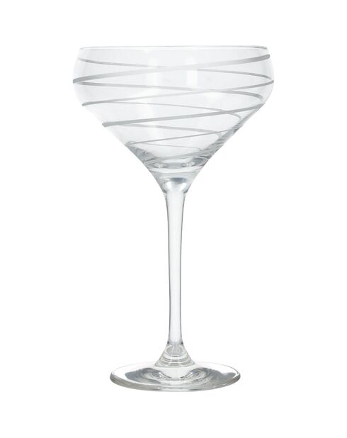 4 Flûtes à champagne en Cristal transparentes -  12.5x12.5x18.5 cm