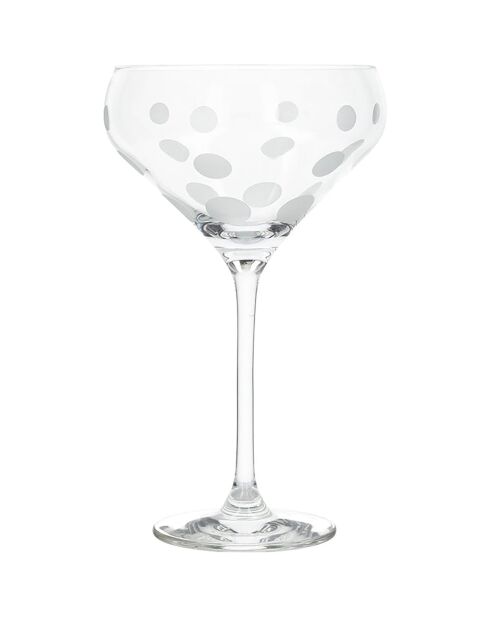 4 Flûtes à champagne en Cristal transparentes -  12.5x12.5x18.5 cm