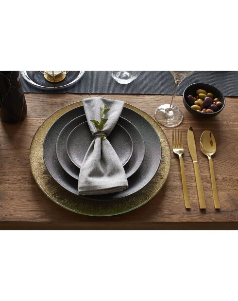 Set posate dorate - 16 pezzi