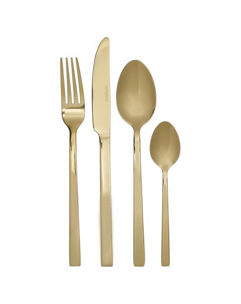 Set posate dorate - 16 pezzi