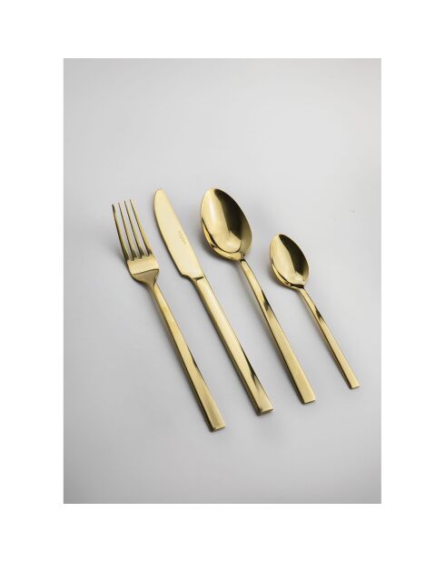 Set posate dorate - 16 pezzi