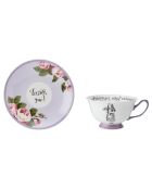 Tasse à thé & Soucoupe en Céramique Alice au pays des merveilles violette -  210 ml