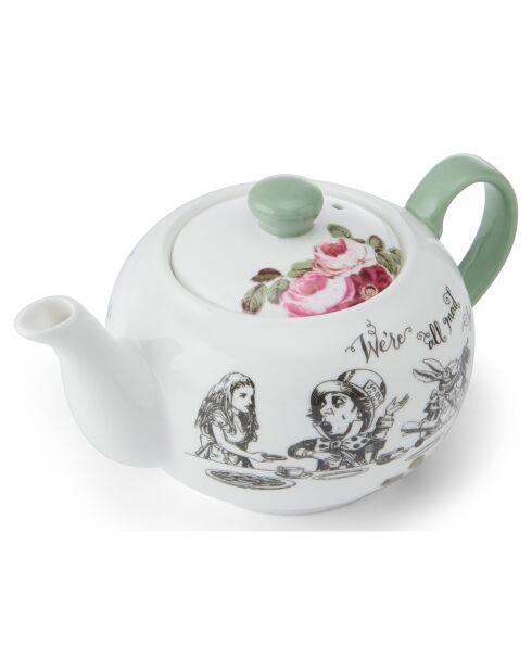 Mini teiera in ceramica blu Alice nel Paese delle Meraviglie, 400 ml