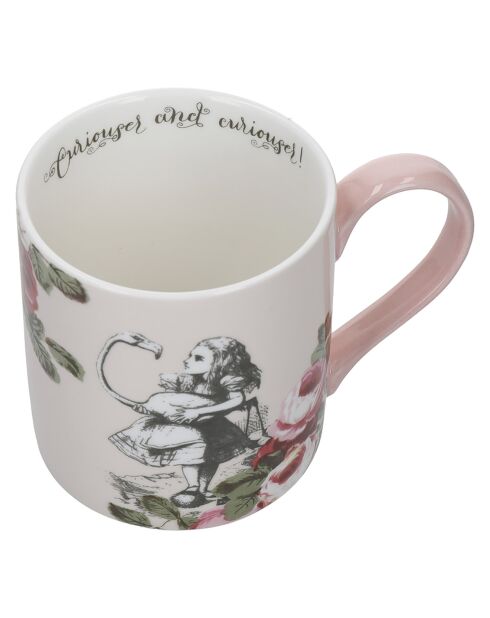 2 veelkleurige keramische bekers van Alice in Wonderland - 380 ml