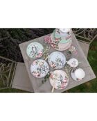 4 Assiettes à dessert en Céramique Alice au pays des Merveilles multicolores - D.21 cm