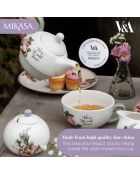 Theière & Tasse en Céramique empilables Alice au pays des Merveilles blanches