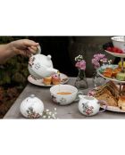 Theière & Tasse en Céramique empilables Alice au pays des Merveilles blanches