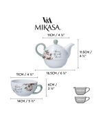 Theière & Tasse en Céramique empilables Alice au pays des Merveilles blanches
