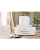 Service de Table en Porcelaine Camberlie blanc - 12 pièces