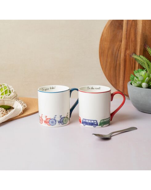 Tasse en Porcelaine imprimée blanche - 280 ml