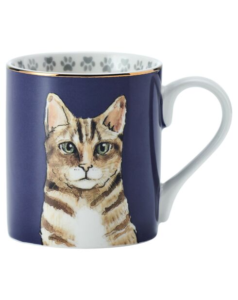 Tasse en Porcelaine imprimée bleue - 280 ml