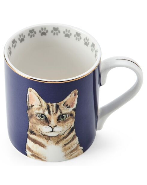 Tasse en Porcelaine imprimée bleue - 280 ml
