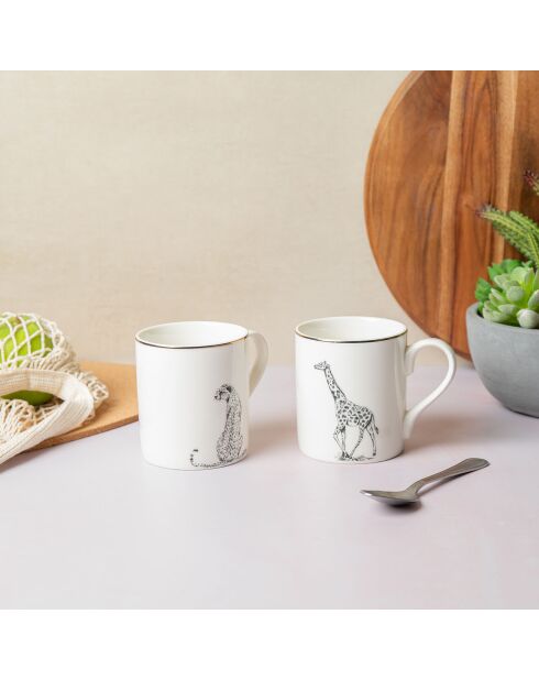 Tasse en Porcelaine imprimée blanche - 280 ml