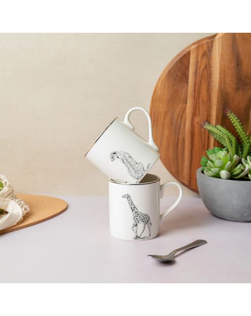 Tasse en Porcelaine imprimée blanche - 280 ml