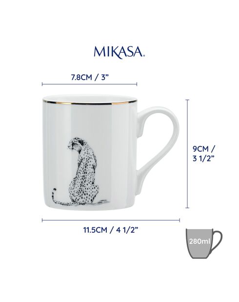 Tasse en Porcelaine imprimée blanche - 280 ml