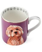 Tasse en Porcelaine imprimée violette - 280 ml