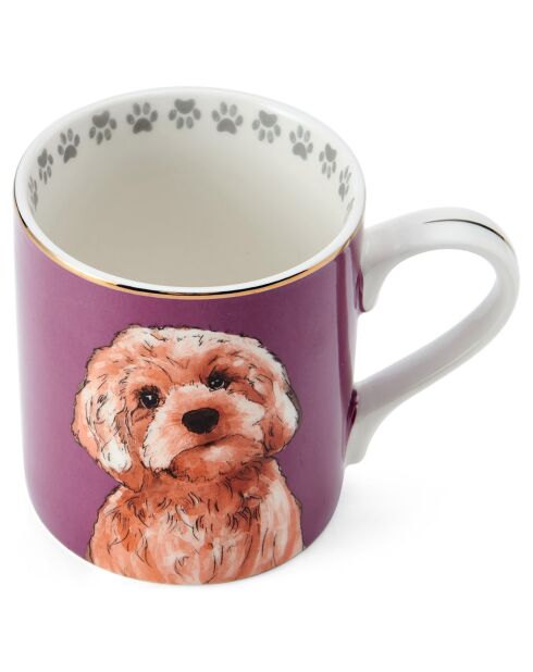Tasse en Porcelaine imprimée violette - 280 ml