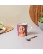 Tasse en Porcelaine imprimée violette - 280 ml