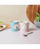 Tasse en Porcelaine imprimée rose - 280 ml