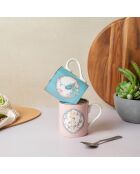 Tasse en Porcelaine imprimée rose - 280 ml