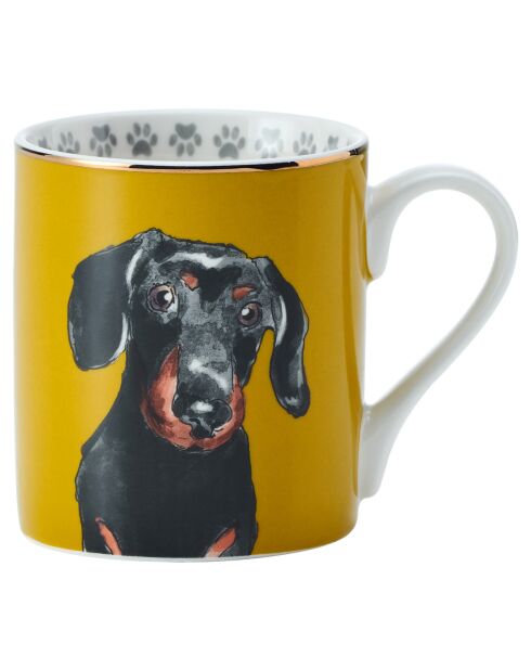 Tasse en Porcelaine imprimée jaune - 280 ml