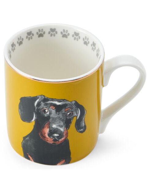 Tasse en Porcelaine imprimée jaune - 280 ml