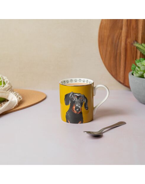Tasse en Porcelaine imprimée jaune - 280 ml