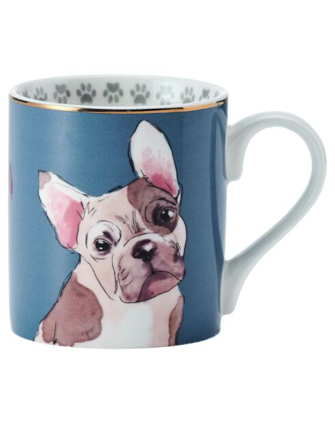 Tasse en Porcelaine imprimée bleue - 280 ml