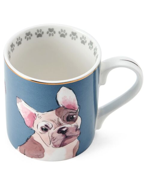 Tasse en Porcelaine imprimée bleue - 280 ml