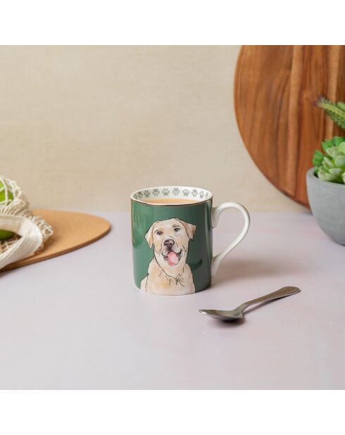 Tasse en Porcelaine imprimée verte - 280 ml