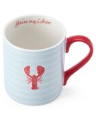 Tasse en Porcelaine imprimée bleue - 280 ml