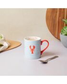 Tasse en Porcelaine imprimée bleue - 280 ml
