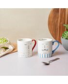 Tasse en Porcelaine imprimée blanche - 280 ml