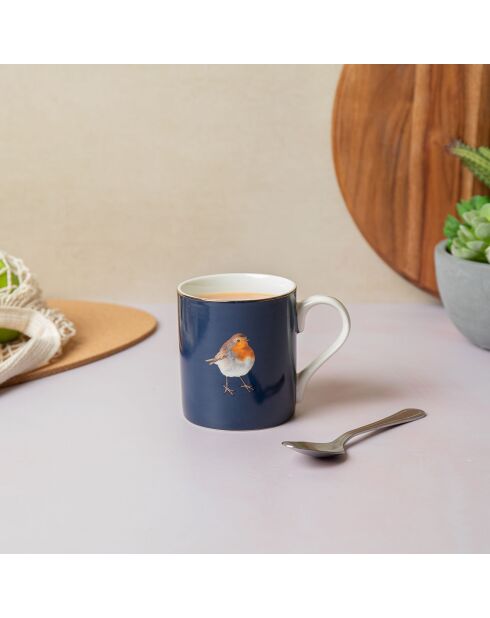 Tasse en Porcelaine imprimée bleue - 280 ml